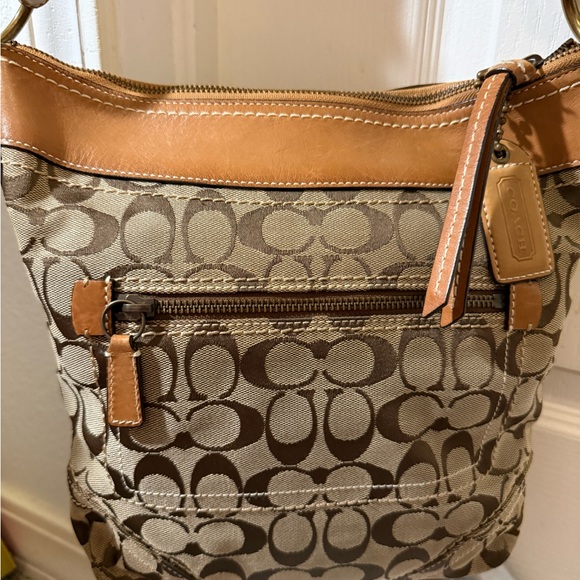 Coach Handbags - Coach Tan and Brown Shoulder Bag